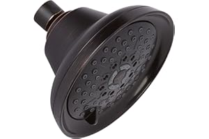 AQUA ELEGANTE Massage Shower Head With Mist - High Pressure Boosting, Multi-Function, Massaging Rainfall Showerhead For Low Flow Showers & Adjustable Water Saving Nozzle, 2.5 GPM - Oil-Rubbed Bronze
