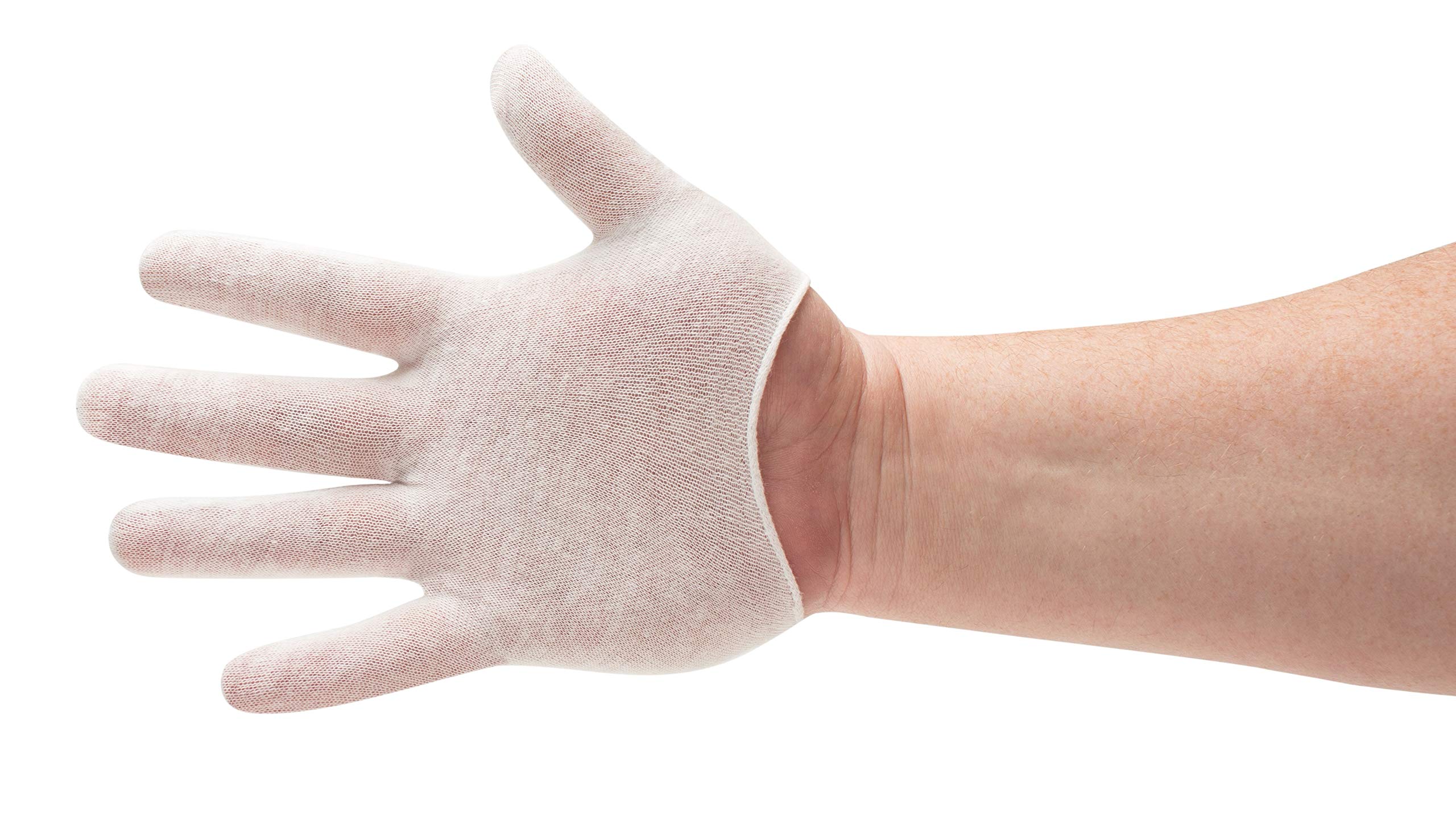 White Cotton Gloves Soft Inspection Gloves Mens Size 12 Pairs