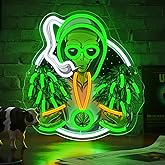 Green Alien Neon Sign, Movie Neon Signs for Wall Decor, Dimmable Acrylic Neon Lights for Living Room Bedroom Game Room Man Cave Home Bar Party Decorations, Perfect Gifts