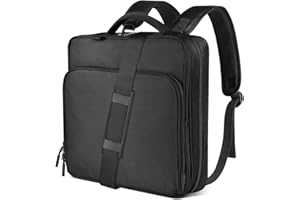 LLI CUFITE Zipper Binder Bag, 2-inch 3-Rings with Multiple Pockets File Folder - 500 Sheet Capacity, Up to 14‘’ Laptop and Tablet, Detachable Backpack Straps & Shoulder Use for School