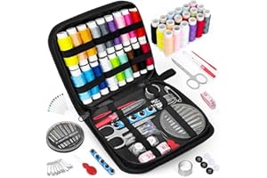 MIXCOOL Sewing Kit for Adults, Beginners, Needle and Thread Kit, Portable Sewing Supplies, Contains Thread, Scissor, Needles, Measuring Tape