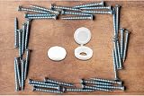 Siqian 50 Pcs Plastic Screw Caps White Concealing Screw Heads view 3