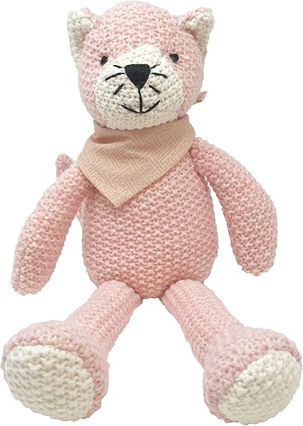 Amazon Co Jp Weegoamigo ウィーゴアミーゴ ぬいぐるみ ネコ 洗える あみぐるみ Pearl Knit Toy Kitty ベビー マタニティ