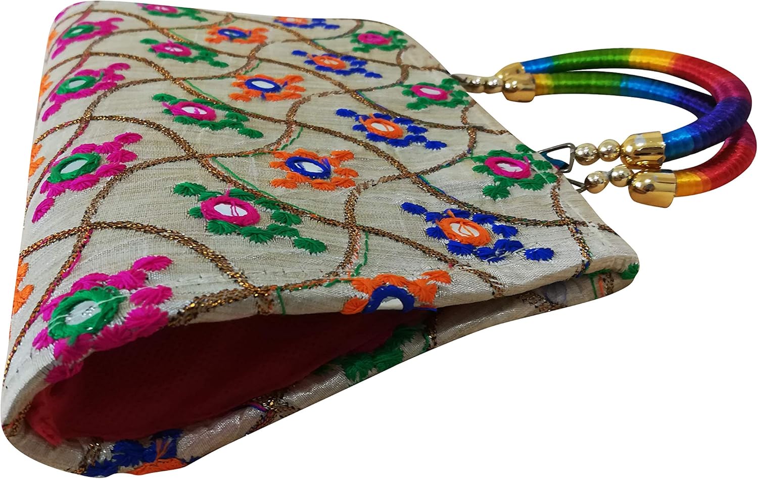 Multicolor floral Purses and Handbags embroidered Evening Clutch Classic Wedding Cocktail Party wristlet for Women