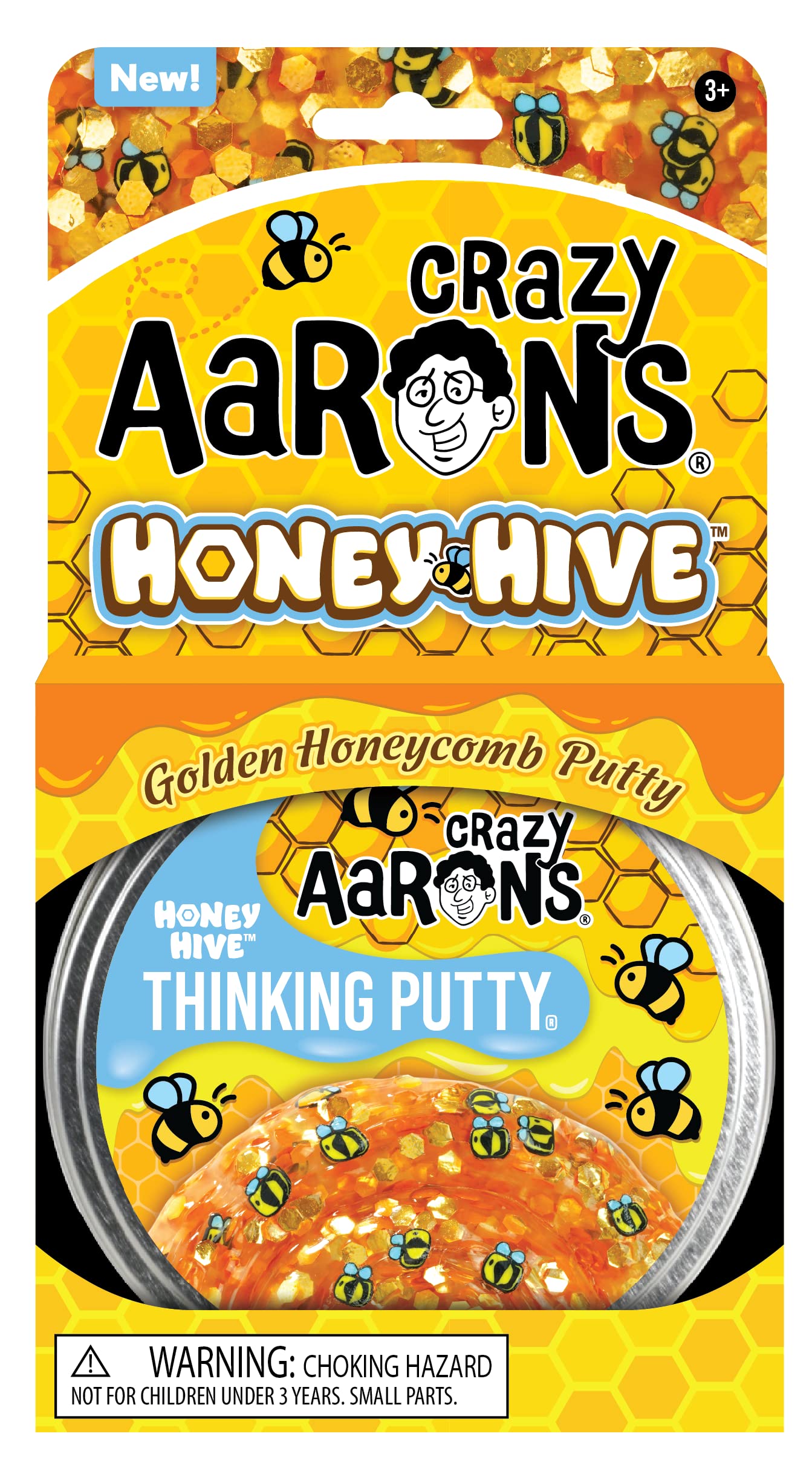 Crazy Aaron's Trendsetters Putty Playset - Honey Hive - Clear Putty with Hidden Pieces - Non-Toxic, Never Dries Out
