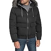 Andrew Marc Men's Outerwear Lithgow Bomber With Removable Faux Fur Hood