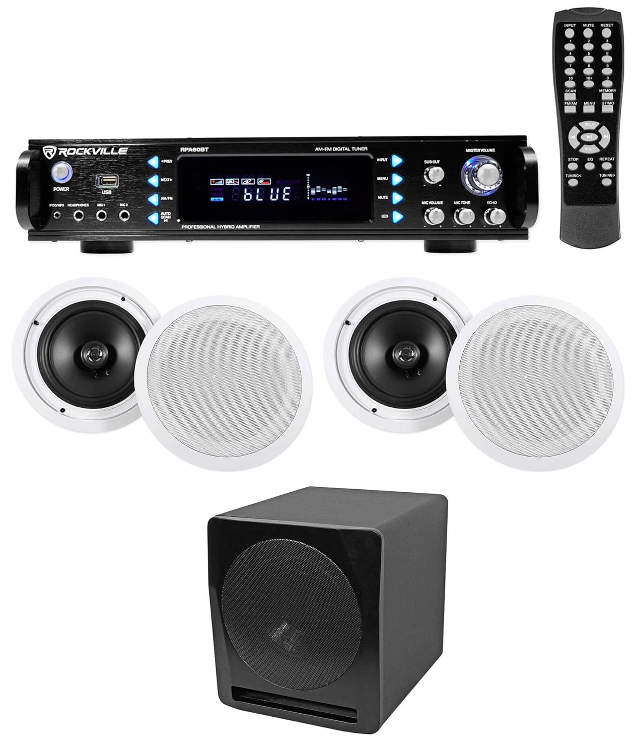 Amazon Com Rockville Rpa60bt Home Theater Bluetooth Receiver 4