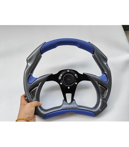 Amazon.com: Tzvmny Black 14inch Steering Wheel With Horn Button