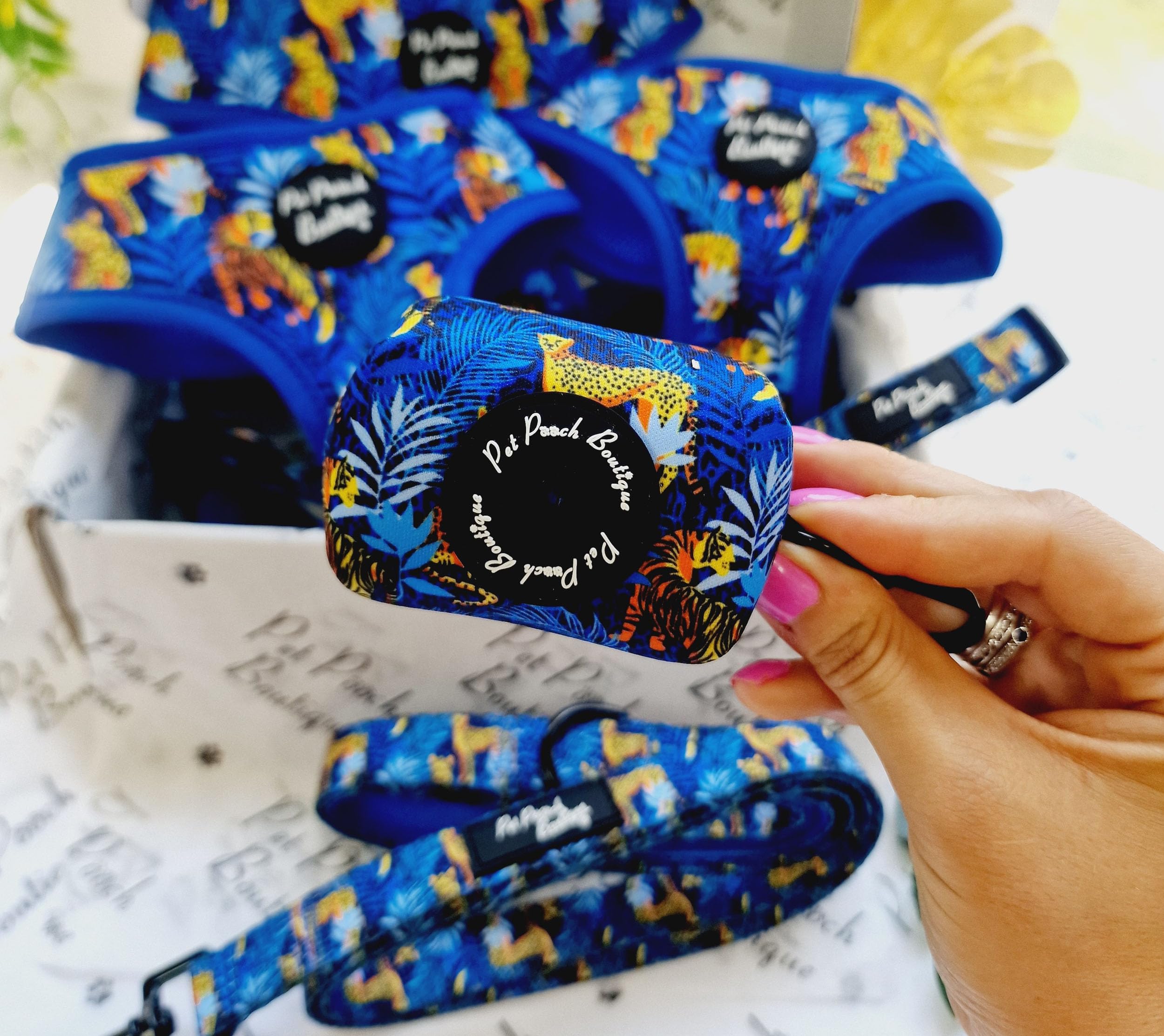 Pet Pooch Boutique Wild Spirit Leopard Dog Poo Bag Holder