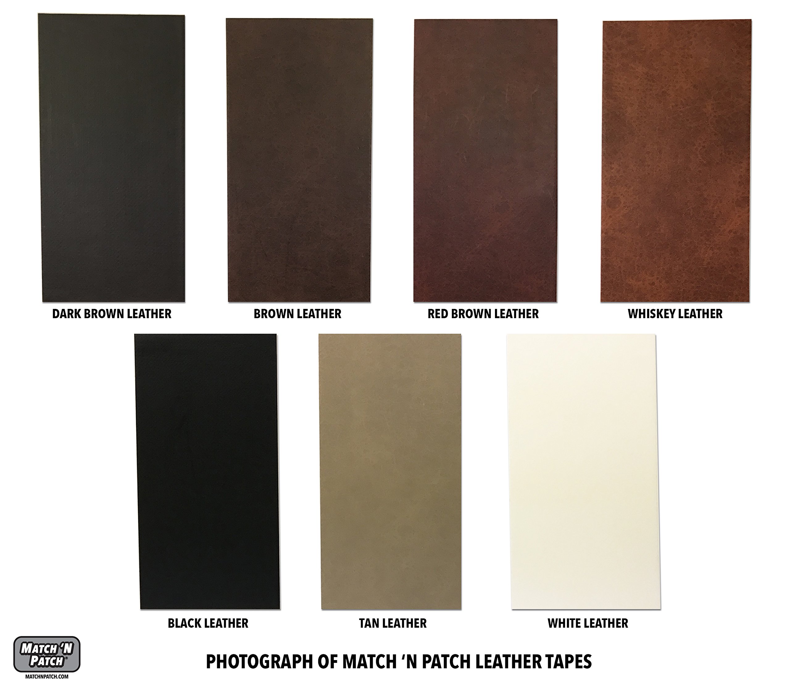 MATCH 'N PATCH Realistic Leather Repair Tape - Durable, Easy-to-Apply, Professional Grade, Versatile Use, Designed in North Carolina for Furniture Restoration, Home Decor & DIY - Brown - 15' x 2.25