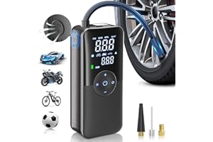 EVEBLESS Cordless Tire Inflator,Built-in Storage Tire Inflator Air Compressor, 20000mAh 150PSI Wireless Inflatable Pump with LCD Display & Emergency Light,Battery Operated Portable Air Pump for Car Accessories