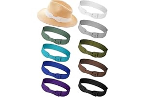 Tigeen 9 Pcs Bow Tie Stretchable Hat Band Hat Ribbon Women's Costume Headwear Panama Hatband for Cowboy Hat Men Women