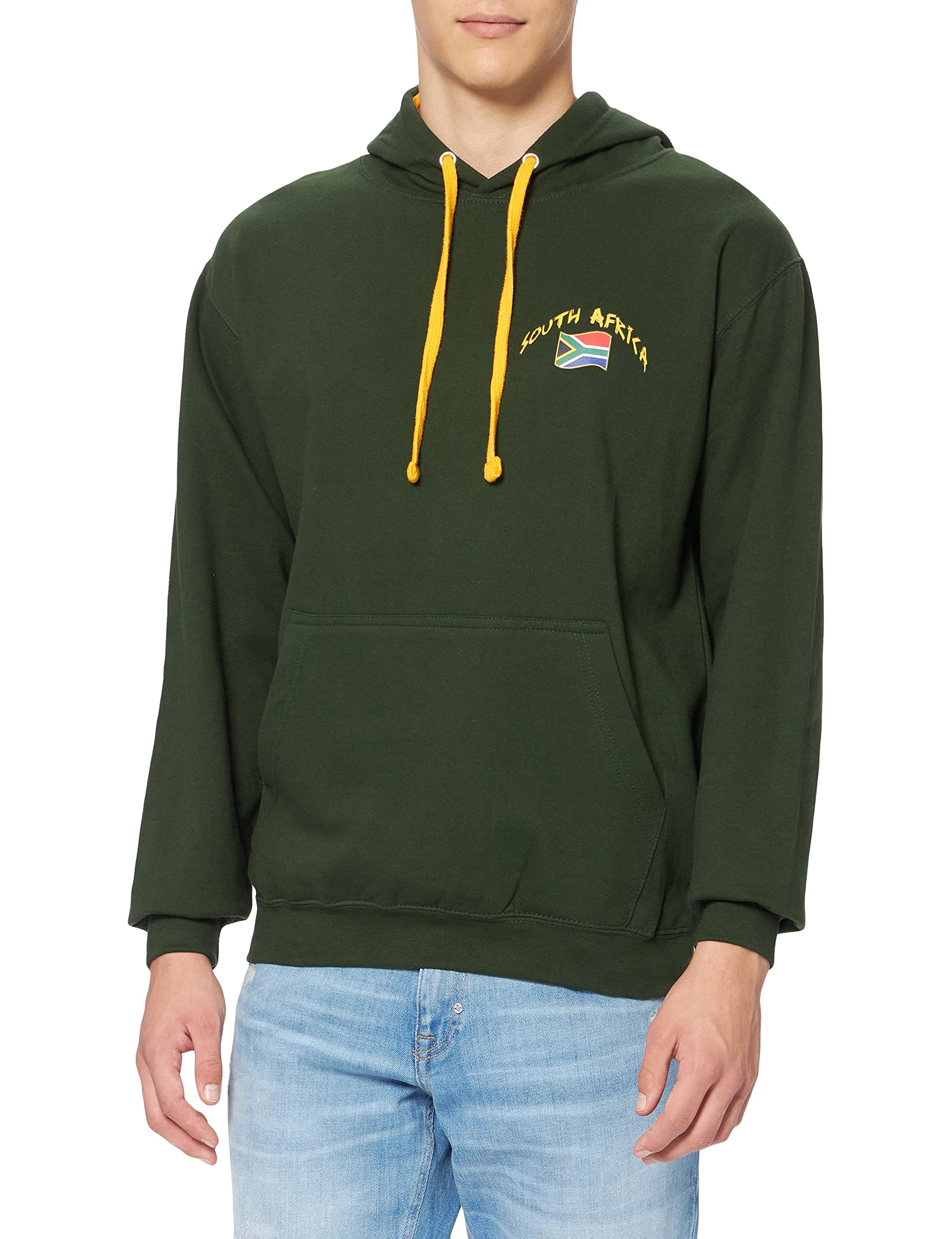 Supportershop Unisex Adult South Africa Hooded Sweatshirt, Green, FR: L (Manufacturer's Size: L)