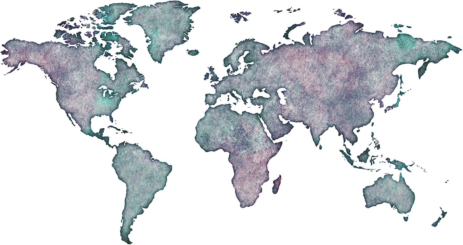 Amazon De Nastami Poster Weltkarte Din A3 Weltkarte Aquarell World Map Watercolor Poster