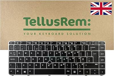 TellusRem UK Backlit Keyboard for HP 840 G3 G4 745 G3 G4 Laptop Replacement