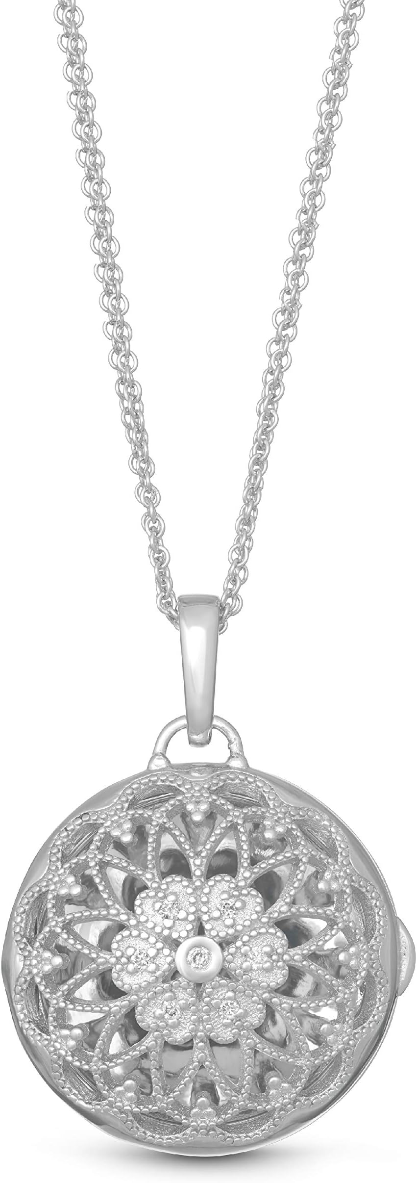 With You Lockets-Fine Sterling Silver-Custom Photo Locket Necklace-That Holds Pictures For Women-The Elaine