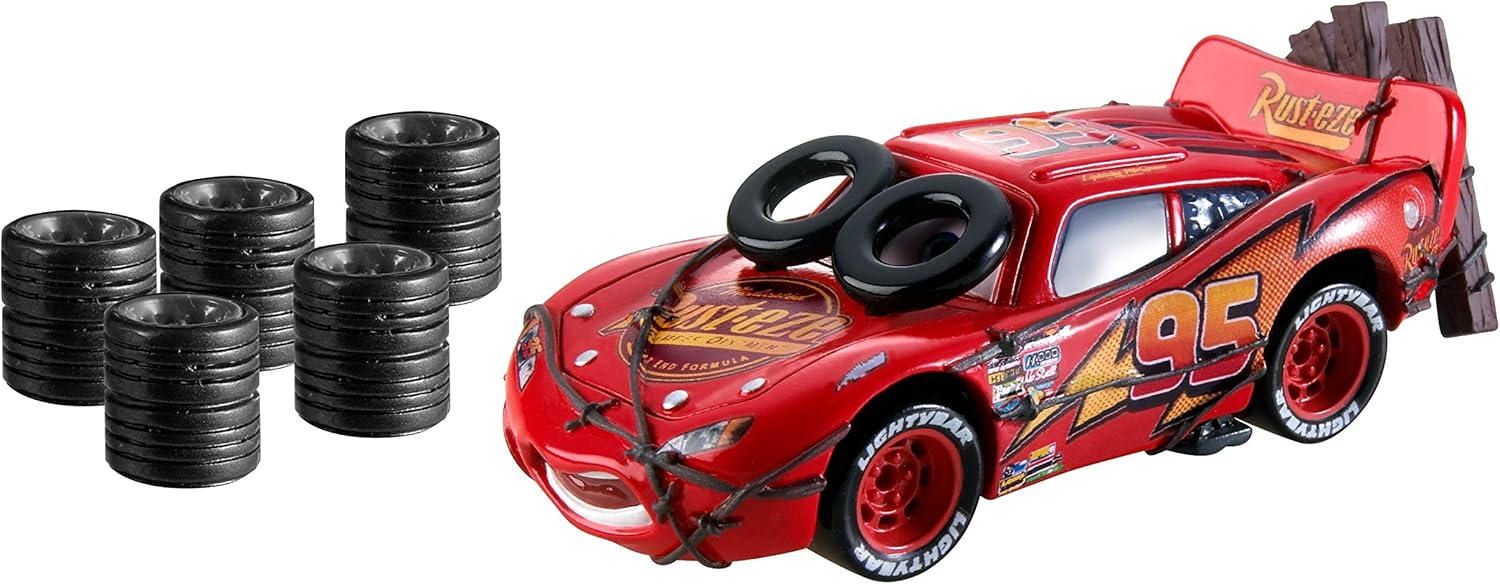 Disney Cars Daredevil McQueen Vehicle by Mattel, Medium - Image 3