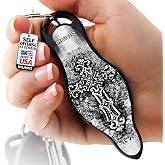 MUNIO Self Defense Keychain - Personal Safety Tool for Men, Women &amp; Kids | Stylish USA-made safety keychain. Discreet &amp; travel-friendly. Tough ABS plastic kubotan force-multiplier. No failure issues.