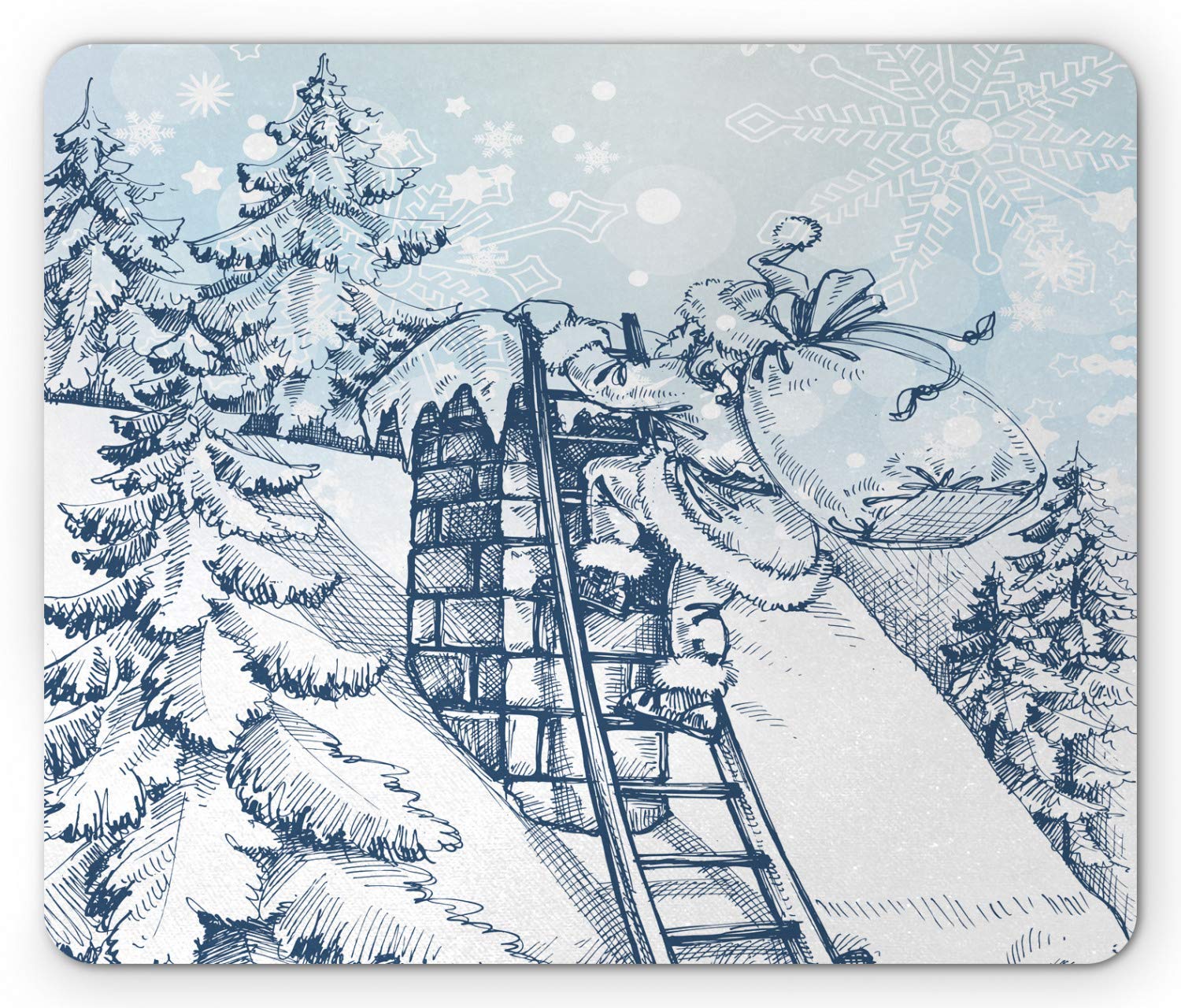 Amazoncom Shaq Christmas Mouse Pad Santa Claus Chimney