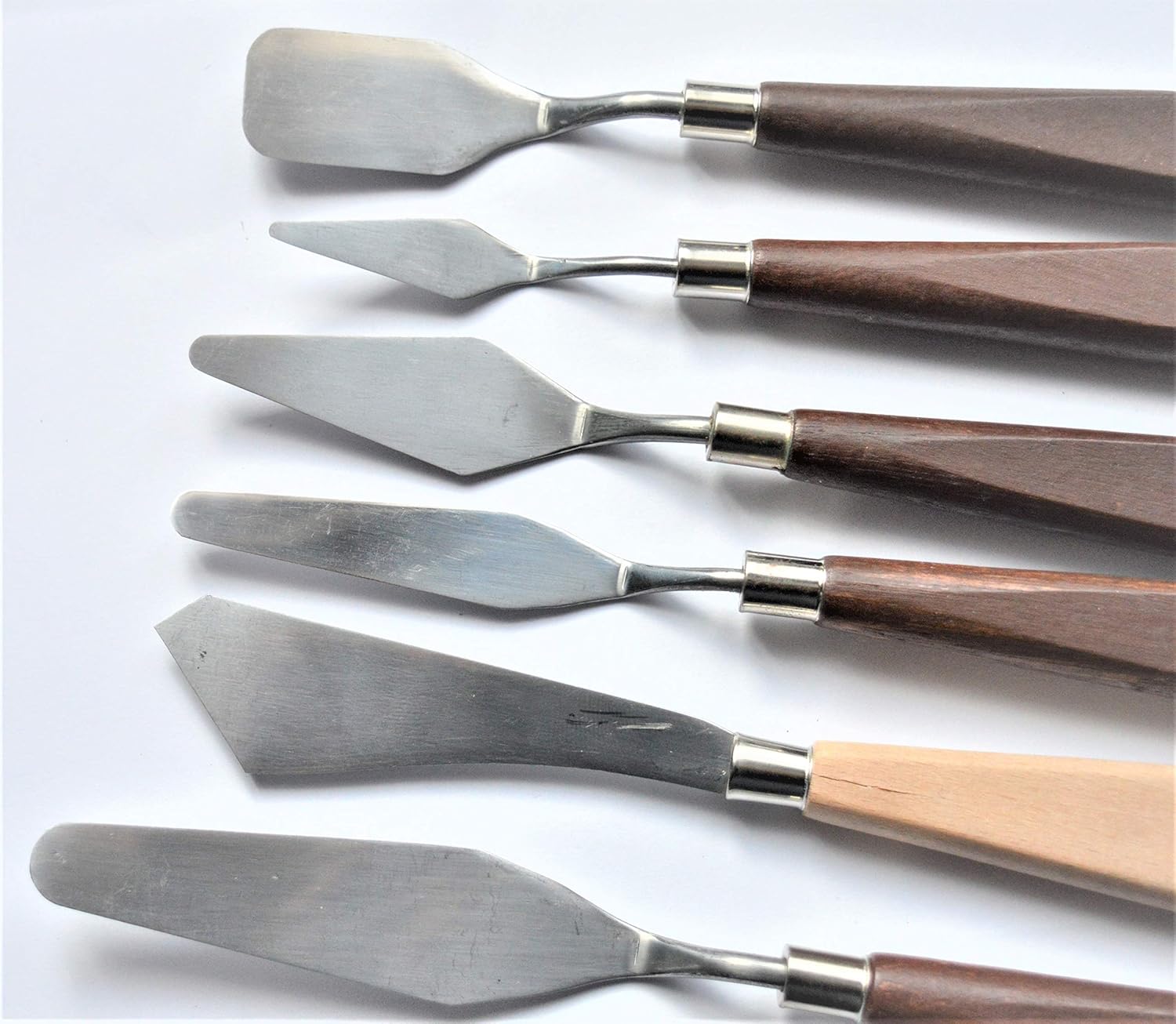 HONGBE METAL ARTIST ACRYLIC PAINTS, OIL PAINTS, METAL PALETTE KNIFE SET, Brown