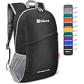 ZOMAKE Lightweight Packable Backpack 20L, Foldable Backpacks Small Daypack for Hiking Water Resistant Day Bag for Travel(Black)