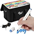 Buecs Alcohol Markers: Double Tipped Art Marker, 120 Count, suitable for Adults Artists Painting, Coloring Drawing Sketching, Multicolor