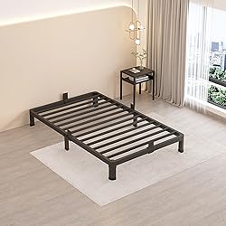 MAF 4 Inch Twin Metal Platform Bed Frame with Round