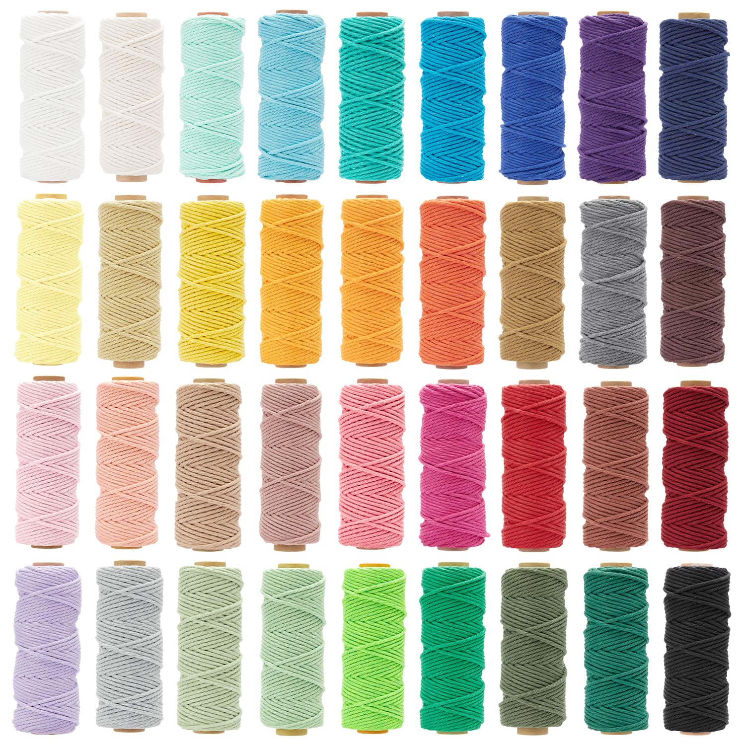 36 Colors Macrame Cord 3mm x 1188 Yards Natural