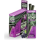 ZIG-ZAG Natural Infused Hemp Pre Rolled Cones, Grand Daddy Purp | 2 Cones per pack, 15 Packs per Carton, Jumbo Size 4 inch