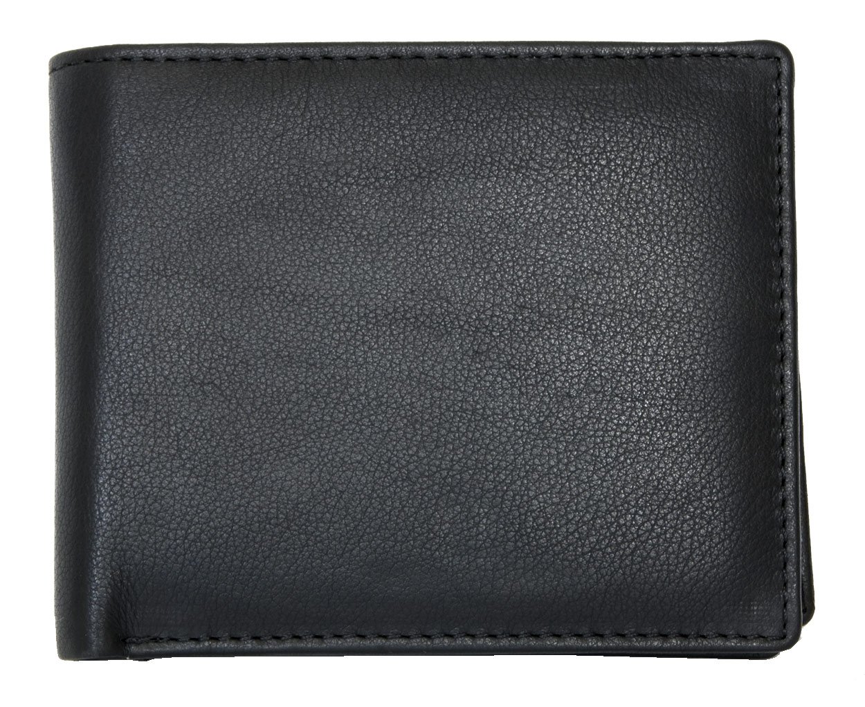 FLW Men's Black Soft Genuine Leather Wallet with Nappa Finishing