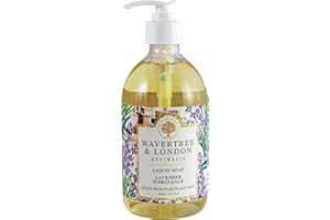 Wavertree & London Natural Liquid Soap Bottle with Dispenser Pump, Lavender Scented Liquid Hand Soap - Australia Made Moisturizing Plant Oil Body & Hand Wash Soap