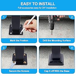 4 Step Handrails for Outdoor Steps, Fit 3 or 4