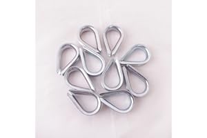 HIGOOD Wire Rope Thimble, for Wire Rope Dia. 1/2 in, Carbon Steel,(1/2" 10PCS)