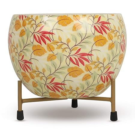 Fabulo Indoor Plants Pots with Stand -Decorative Pots for Indoor Plants Rust Free Metal Plant Pots for Living Room, Balcony and Garden Decor (Plants not Included)