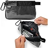 GOBAGS Production Zipper Bags - Electronics & Camera Accessories Bag - Cable organizer, Gear Accessory Pouch, Travel Camera Essentials (Small, Black)