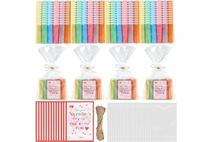 SAIWEILAI ONLINE 192pcs/24pack Valentines Chalk Set Valentines Day Gift For Kids Valentines Day Cards for Classroom Valentine Party Favors Gift Stuffer Fillers valentines Classroom Favors