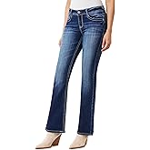 WallFlower Womens Feisty Curvy Low Rise Slim Flare Insta Stretch Juniors Jeans