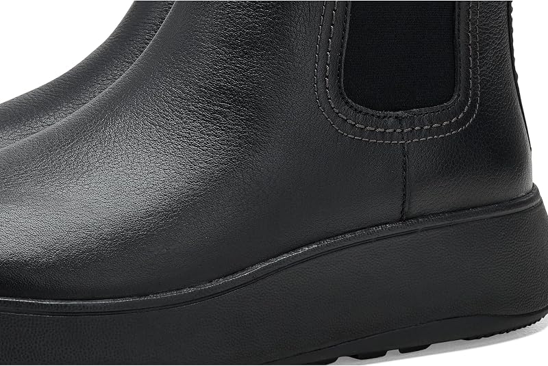 Stivaletti Chelsea da donna in pelle martellata con cuciture F-Mode, Nero, 36 EU — foto 6 di 7