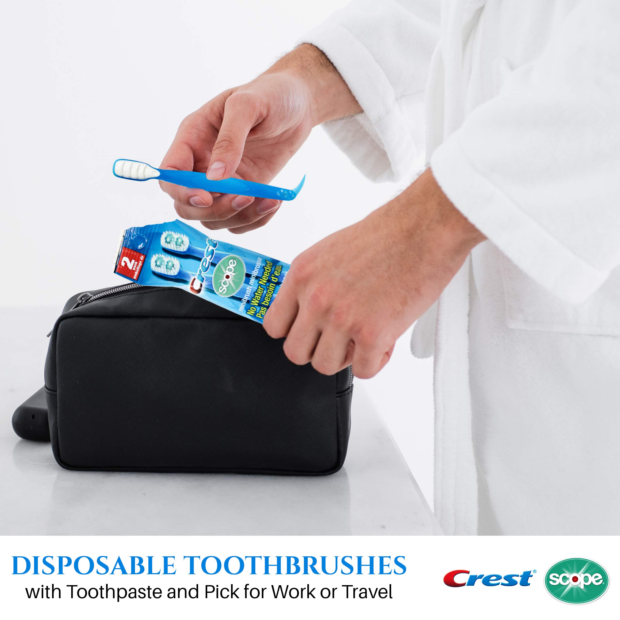 Crest Scope Mini BrushesDisposable Toothbrushes with Toothpaste and