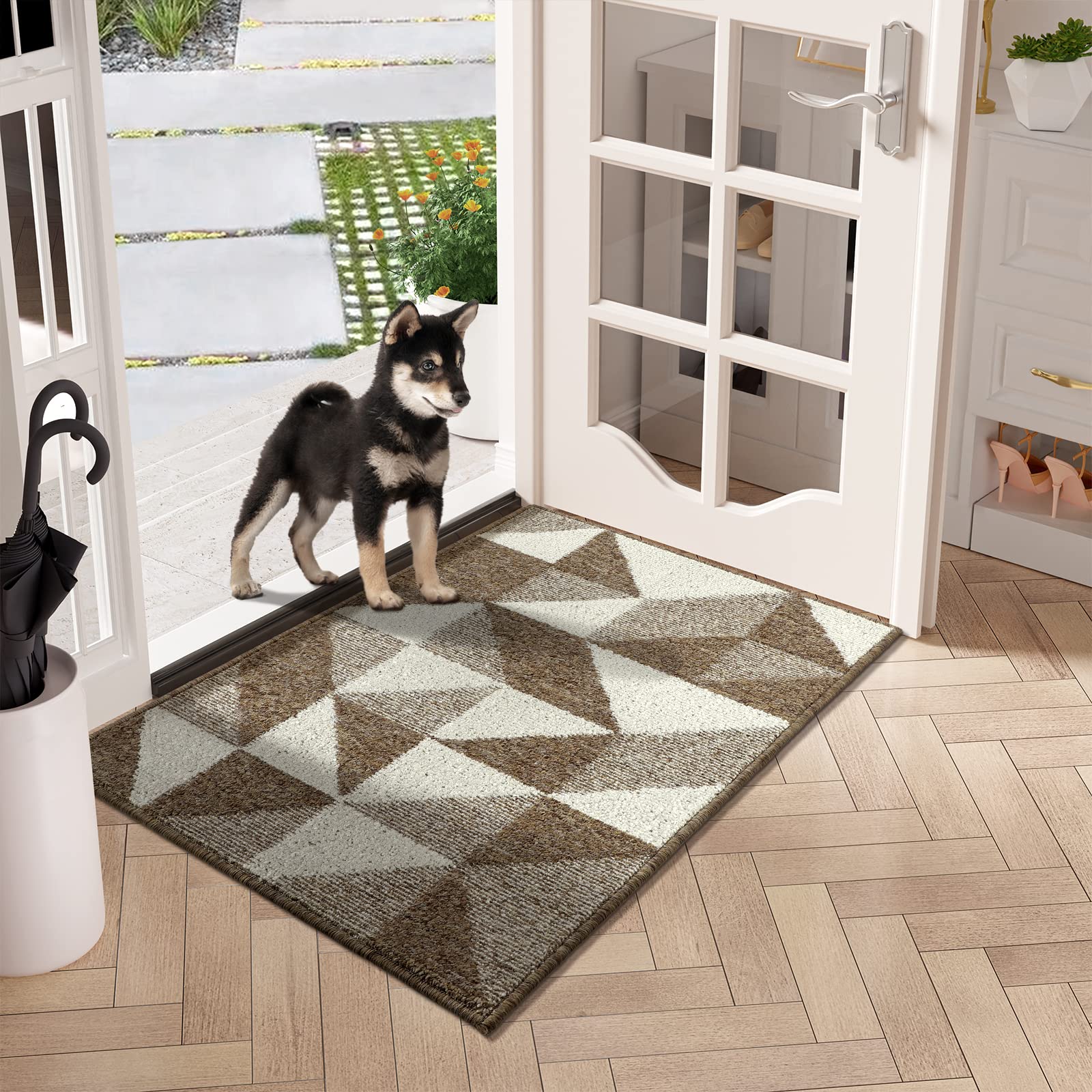 View 1 of hicorfe Indoor Doormat,24"x35" Front Back Door Mat Rubber Backing Non Slip Door Mats,Low-Profile Absorbent Resist Dirt Entryway Doormat Inside Floor Mats for Entrance