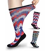 YOKEEP Diabetic Socks for Women & Men Extra Wide, Over The Calf Non Binding Lymphedema Neuropathy Swollen Feet for Women Men