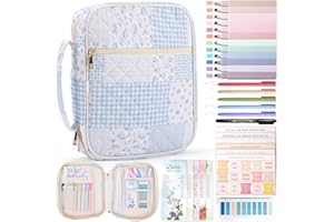 XKDOUS Bible Cover Case for Women Large Bible Bags with Durable Handle Quilted Carrying Case Church Book Holder Bible Study Supplies Accessories for Christian Gifts