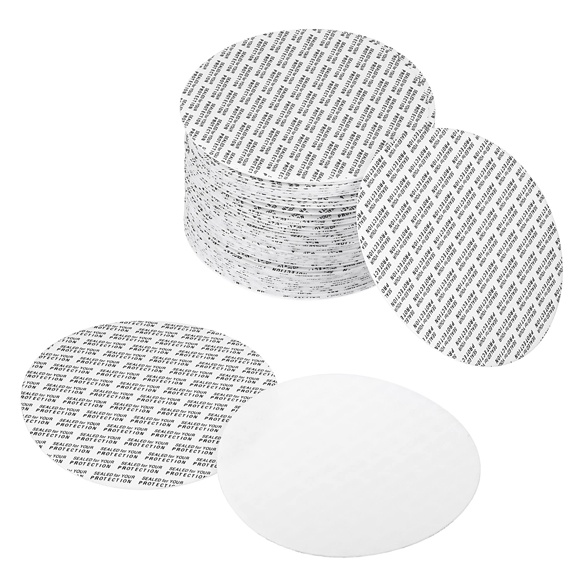 PATIKIL 95mm/3.74" Foam Lid Liner, 150 Pack PS Foam Resistant Tamper Pressure Sensitive Seal for Bottle Cap Liners Seals