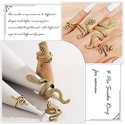Harry and Henry Snake Ring Jewelry Adjustable