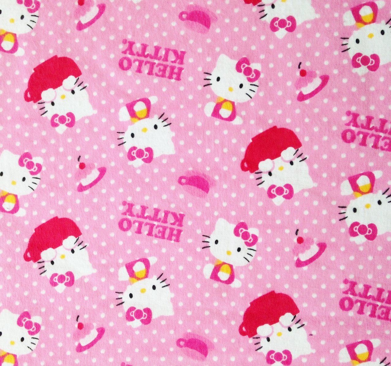 Hello Kitty Cotton or Flannel Fabric Officially Licensed
