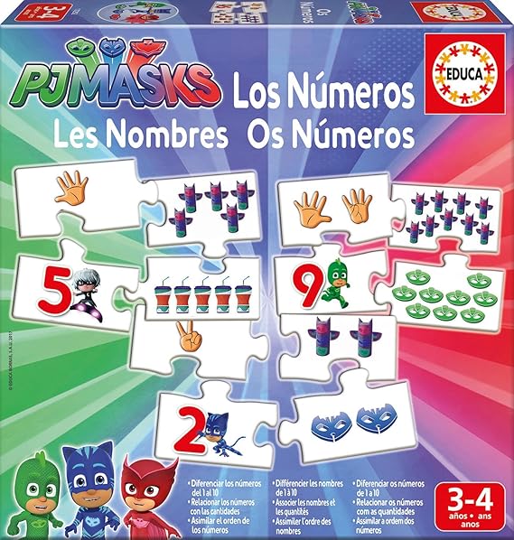 PJ Masks Dibujos Animados y cómic Aprendo los números, 3-4 años ...