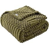 50x70 Inch Green Throw Blanket - Soft & Fluffy Fleece, Cute & Aesthetic, Perfect for Sofa, Couch, Chair, Bed, Living Room & Bedroom, All-Season Use, Plush & Cozy Decorative Blanket