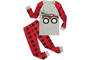 Little bety Cotton Pjs Boys Christmas Pajamas Toddler Boys Holiday Long Sleeve Pjs Sets 18Months-18years