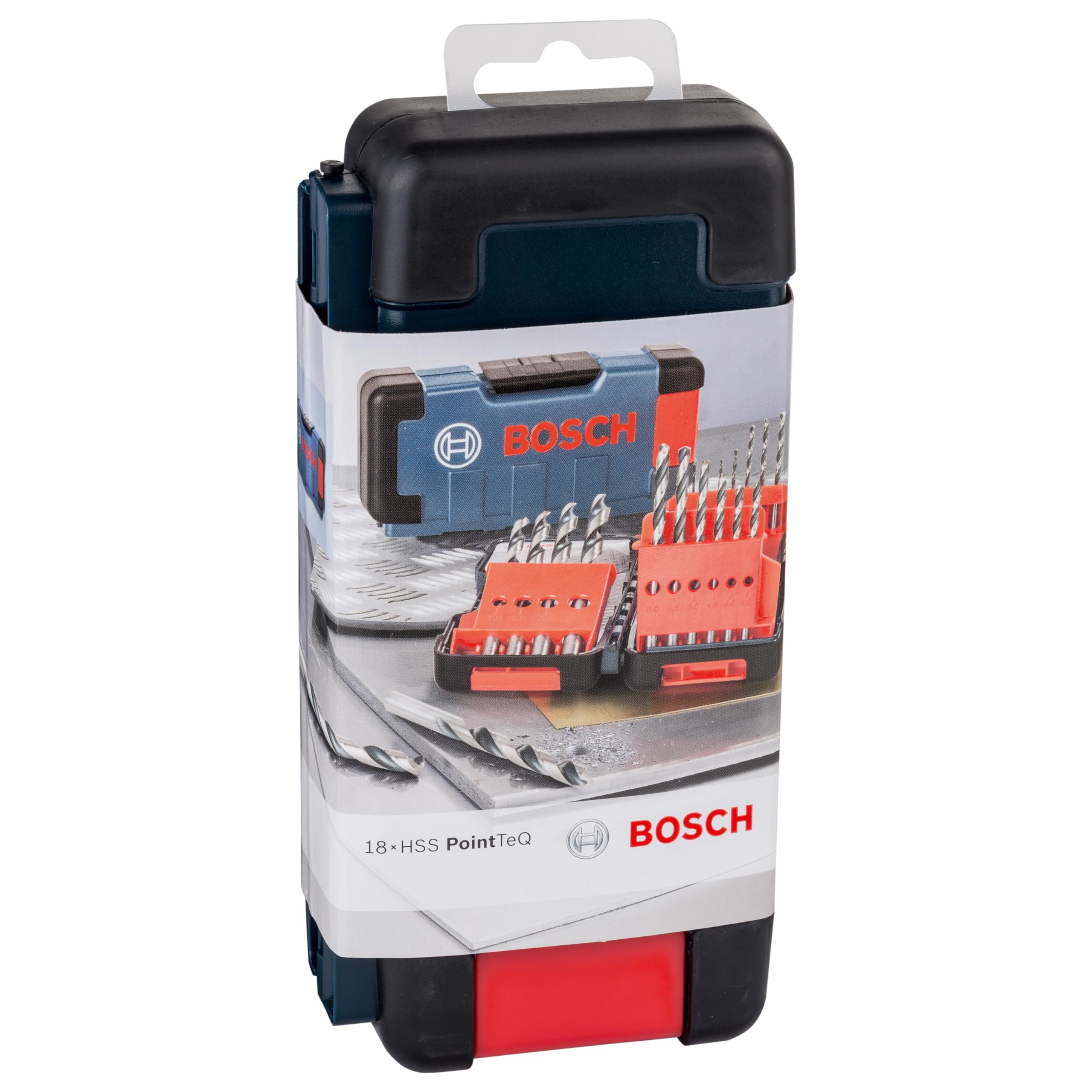 Bosch 18-tlg. HSS Spiralbohrer Set PointTeQ (für Metall, in ToughBox, Ø 1–10 mm, Professional Zubehör Bohrmaschine) 2