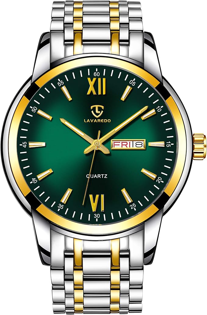 Watch, Watches for Men, Gold Luxury Waterproof Analog Dress